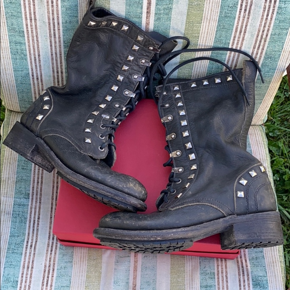 Ash Rangoon Vintage Effect Handcrafted Leather Boots Worn twice